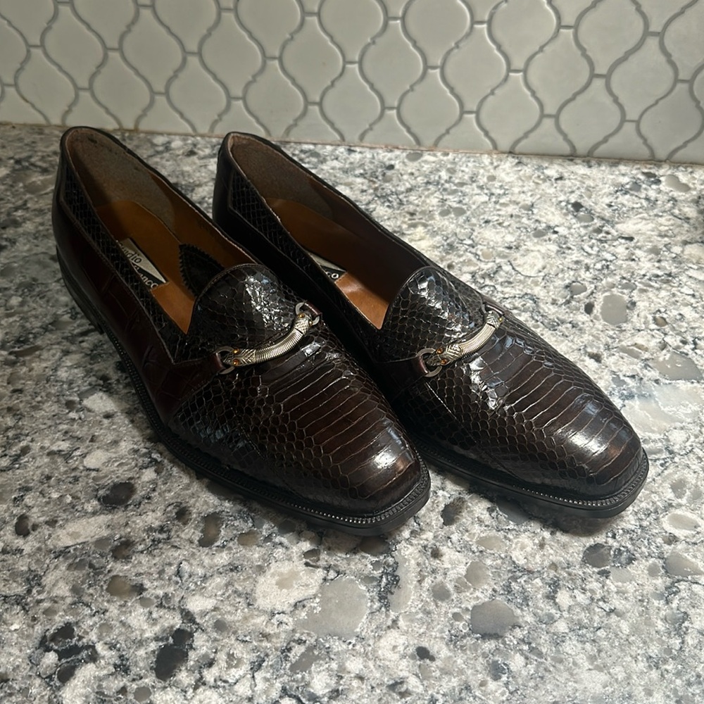 Studio Franco leather and snakeskin shoes
